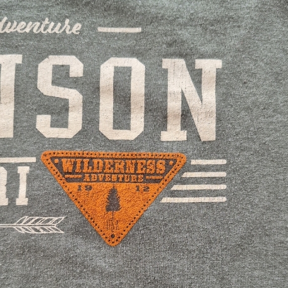 Gildan Green Short Sleeve Tee with Branson Print - Picture 4 of 6